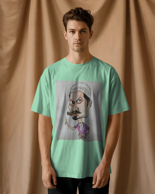 Arakkal Abu Caricature T-Shirt – Aadu Movie Inspired Design